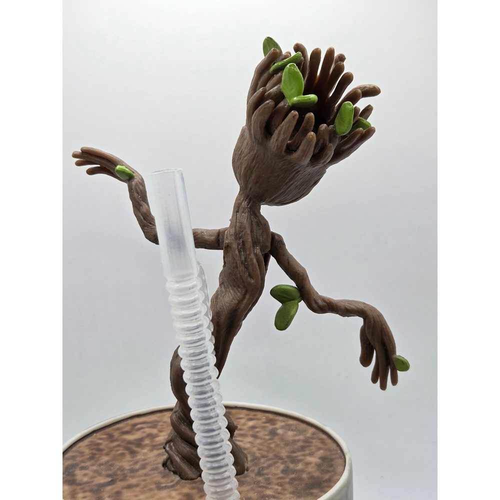 Disney Parks Groot Sipper Cup Kids OS Brown Excellent Dancing Baby Groot Marvel - Picture 5 of 6